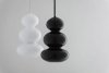 Designerska lampa wisząca czarno ciemna zieleń szkło ORLANDO PLUS 8827
